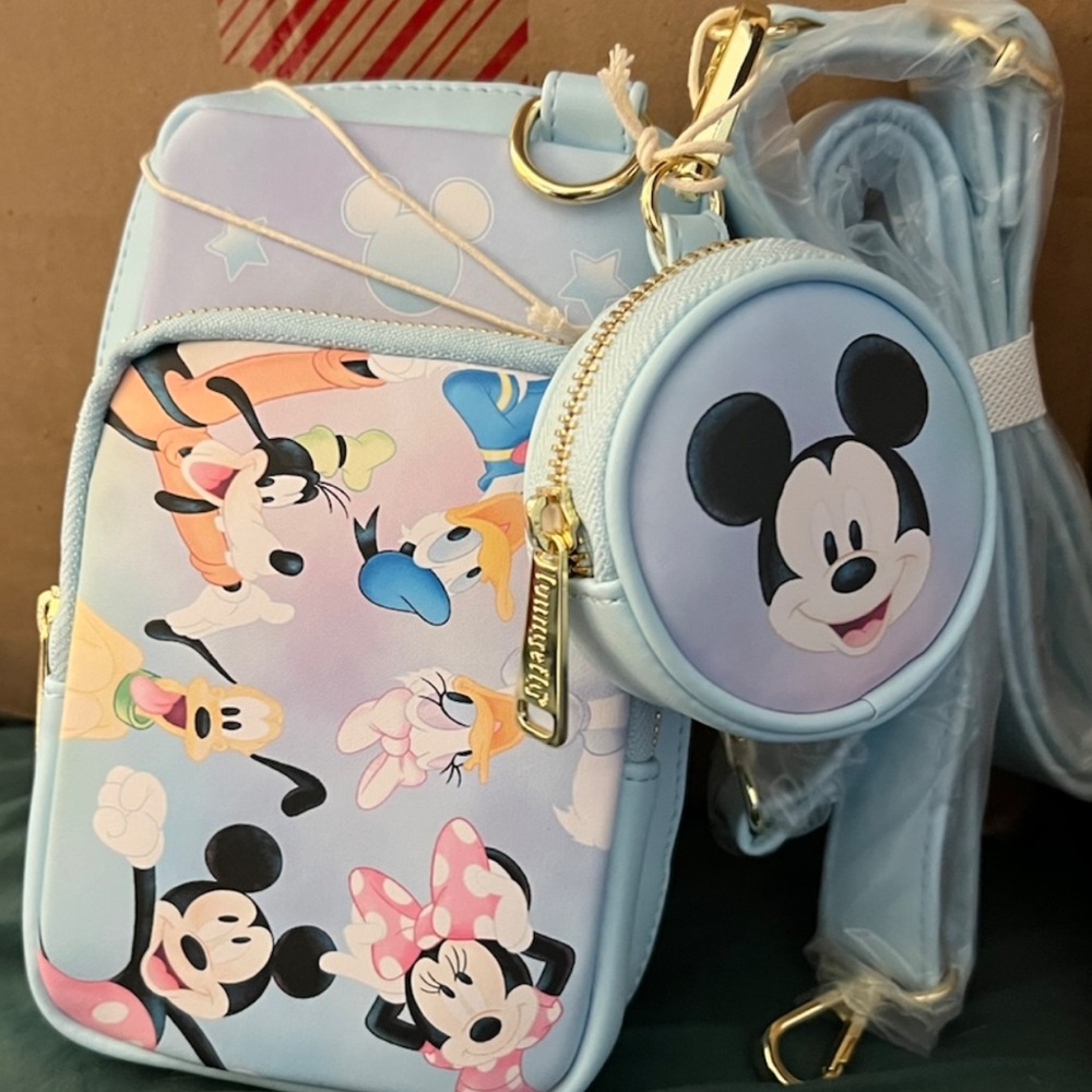 Loungefly Disney Mickey Mouse and Friends Crossbody Bag with Coin Purse